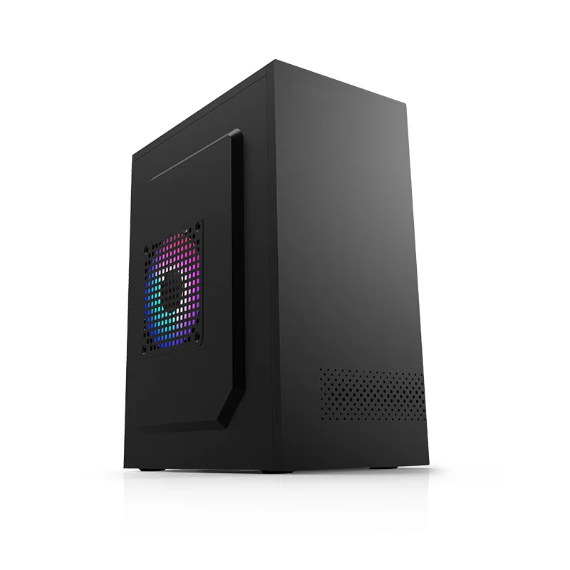 Low Price COOLMOON OEM Desktop Computer Gaming Mini Pc case A-ATX/ ITX SPCC Cheap Mid Tower Pc case Business Office Mini case Pc