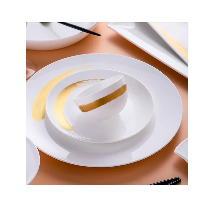 2020 new customized golden painting cereal bowl salad bowl