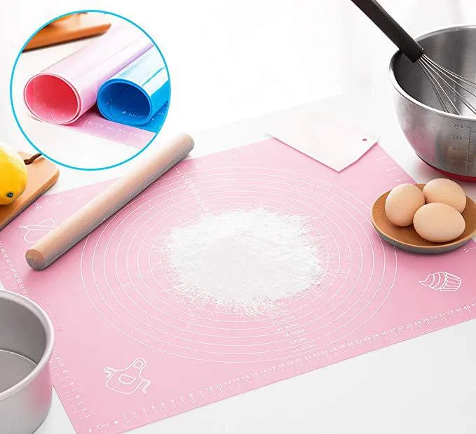 Silicone Baking Mat for Pastry Rolling Dough with Measurements