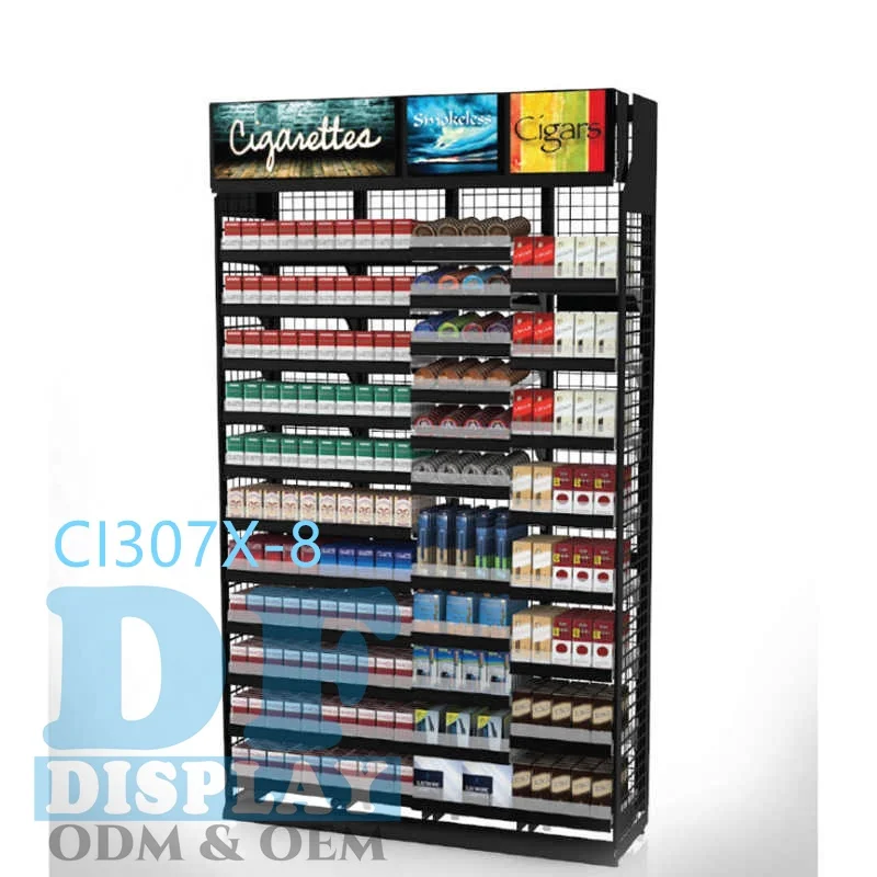 Cigarette Display Fixture Counter Cigarette Display Stand Rack