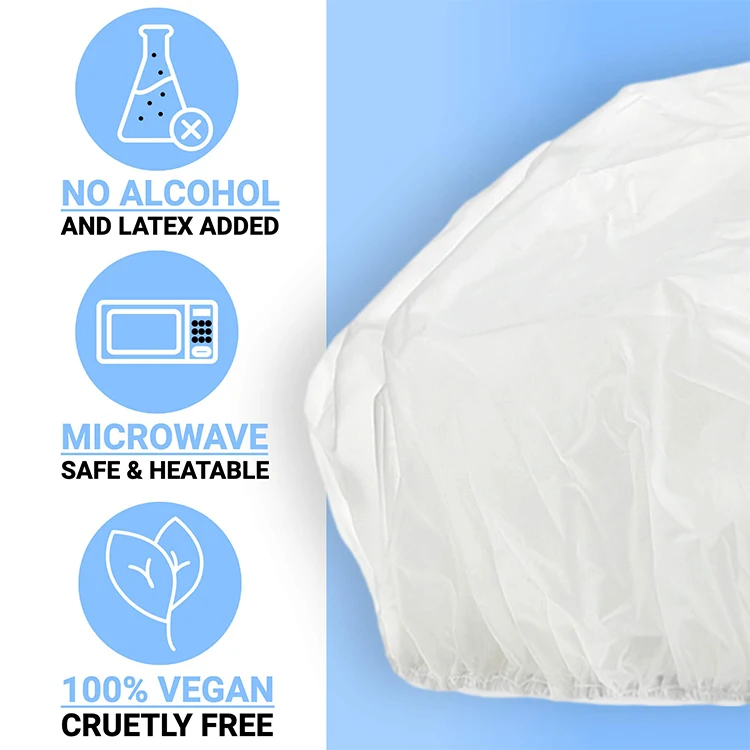 Non Woven Microwaveable Shower Cap Ladies Hair Bath Caps Lazy Shampoo