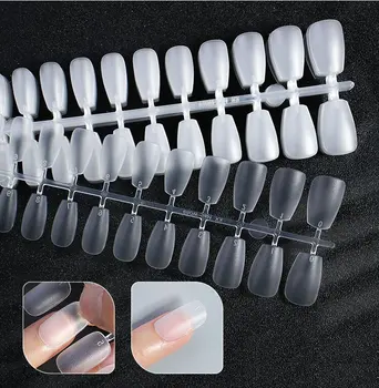 New Arrival Full Cover Private Label Durable PMMA Nail Tips short Almond coffin Wholesale press on nails gel x nail tips kit