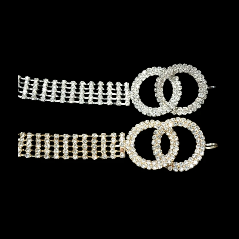fashion gold waist chain belt  buckles women metal diamond rhinestone belt for dress