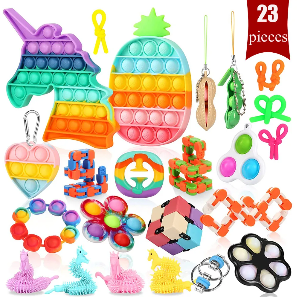 Custom Fidget Sensory Toys Set Pack With Fidget Spinners Squishy Mochi