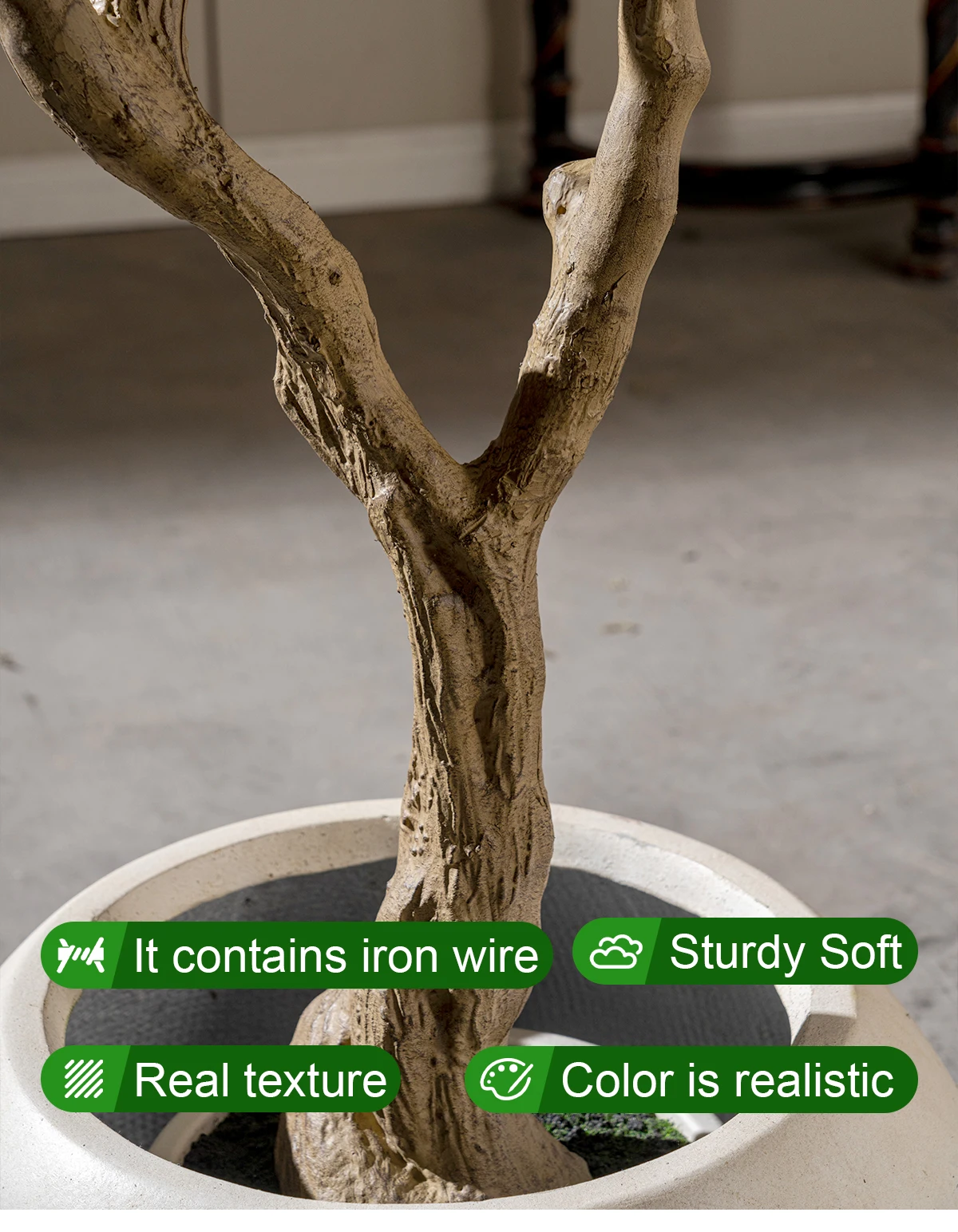 Large 210 cm Anti-Ultraviolet Artificial Olive Tree Bonsai Plant Plastic Outdoor Garden Supplies for Birthday Celebration factory