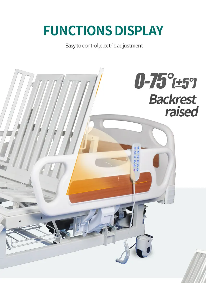 Marco de soporte de Metal para Hospital con función de asiento para ancianos, cama eléctrica para el cuidado del hogar, cama de enfermería con inodoro para el cuidado de ancianos