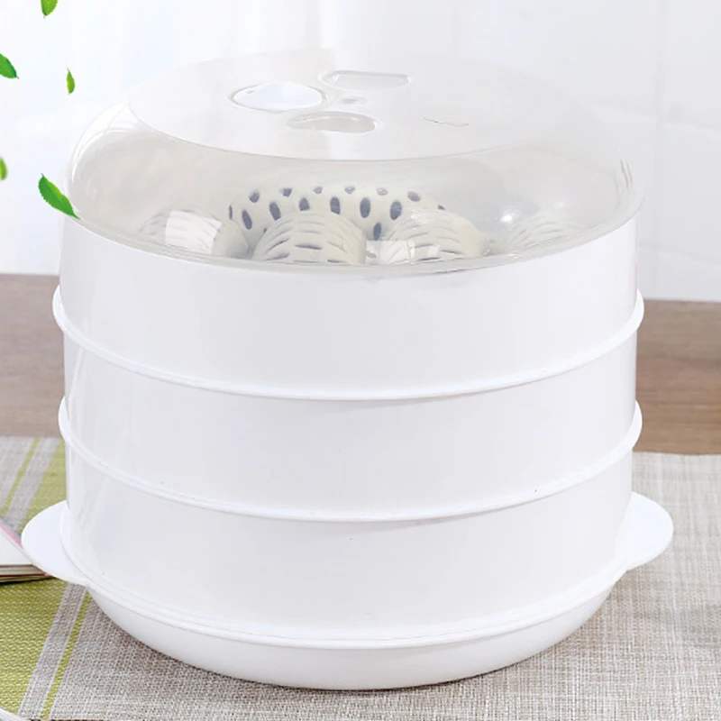 Plastic Microwave Oven Reuse Steamer Ecofriendly Pp Steamed Buns