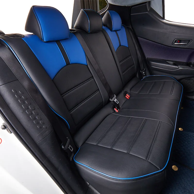 EKR Waterproof Four Seasons Custom Car Seat Covers Wholesale Full Set Luxury Leather Car Seats Cover for Toyota CHR