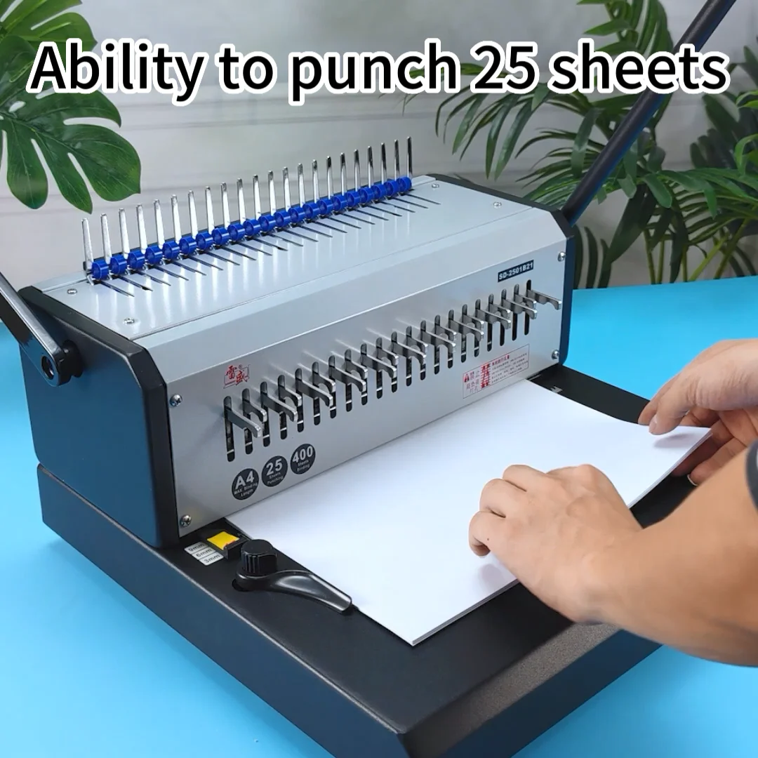 Customizable Sd-2501b21 Comb Binder Puncher Plastic Office A4 Manual ...