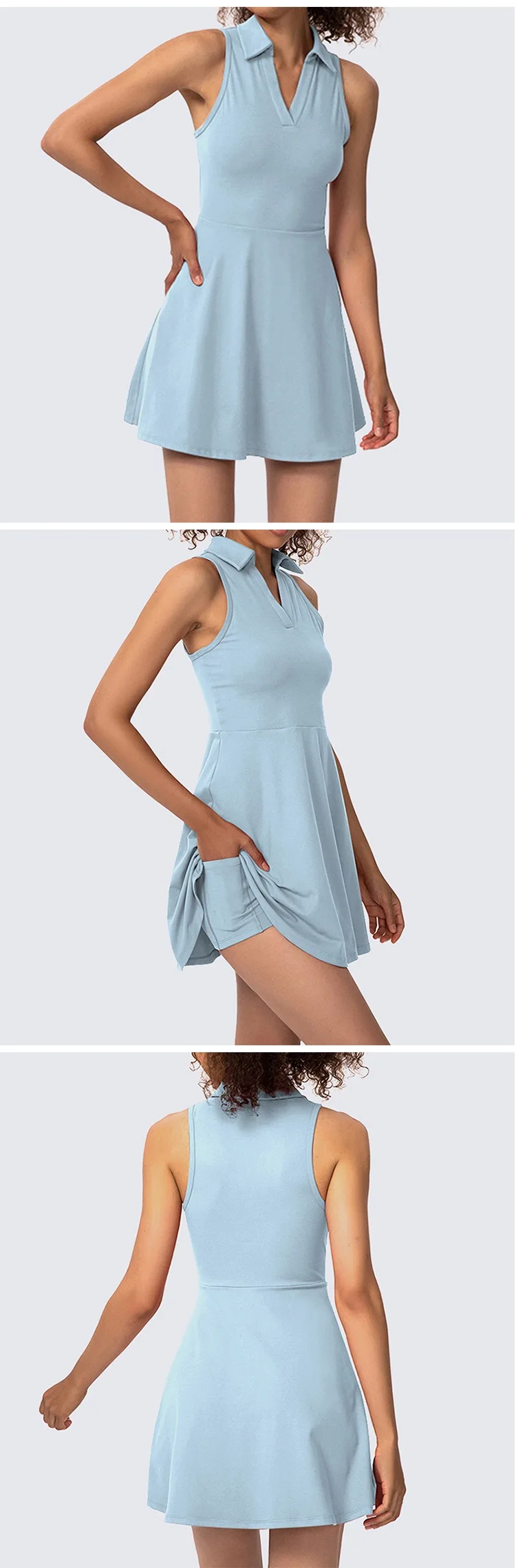 Vedo Golf Clothing Dropshipping Custom Logo Nylon Yoga Workout Clothing