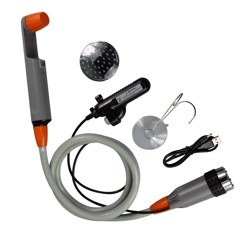 Latest Outdoor Camping Portable Bidet Muslim Shower Spray With Battery Pack & Shower Head factory