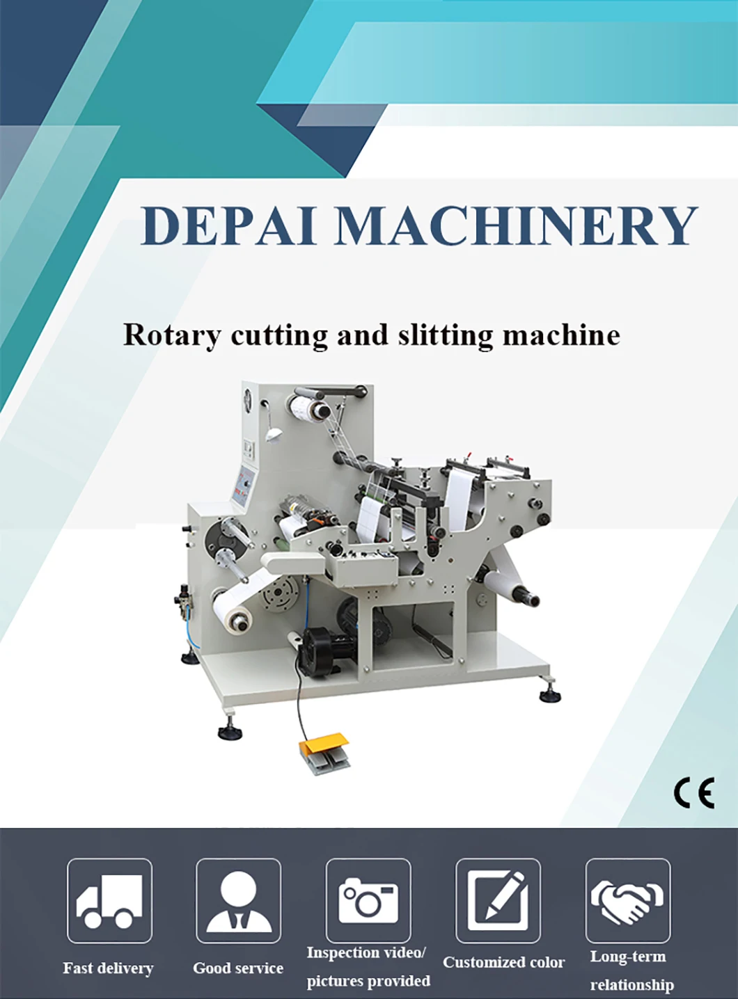 Roll to Roll Paper Die Cutting Slitting Machine for Adhesive Sticker ...