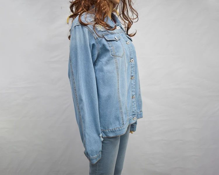 Ventas Al Por Mayor De La Mujer Chaquetas De Mezclilla De Moda Agujeros  Lavado Denim Chaquetas - Buy Mujer Denim Chaquetas De Las Mujeres De La  Moda Chaqueta Mujer Chaqueta De Jean