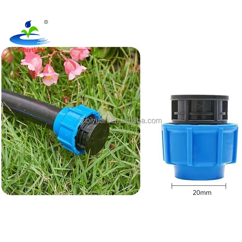 Drip Irrigation System Kit Quick Connect Farm PP Compression Fittings Plastic Hdpe Water Pipe End Cap