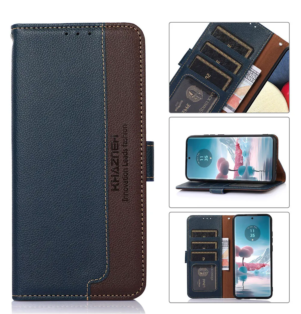 Leather Phone Case For Motorola Edge 40 Pro Neo Edge+ 2023 Tpu Lanyard Flip Cover Wallet Mobile Cases Covers Sjk109 Laudtec details