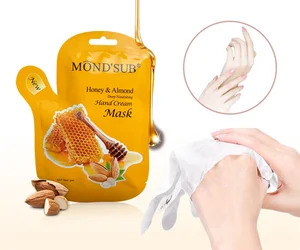 Mond'sub Wholesale Honey and Almond Deep Nourishing Hand Cream Mask Sheet OEM