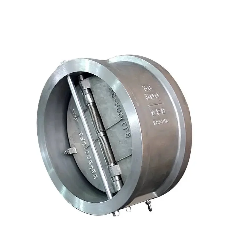 Dual Plate Manual Power Ductile Iron Universal Vertical Wafer Butterfly Flap Type Check Valve with DIN Flange OEM DN40-DN1400