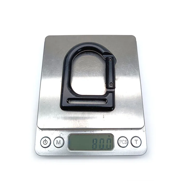 Black Tention Zinc Alloy Strap Buckle Making Accessories Yoga Swivel Snap Hook Carabiner Webbing Carabiner