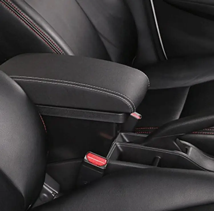 product height adjustable car console armrest box comes with a comfort elbow pad and serves as a convenient storage organizer-6