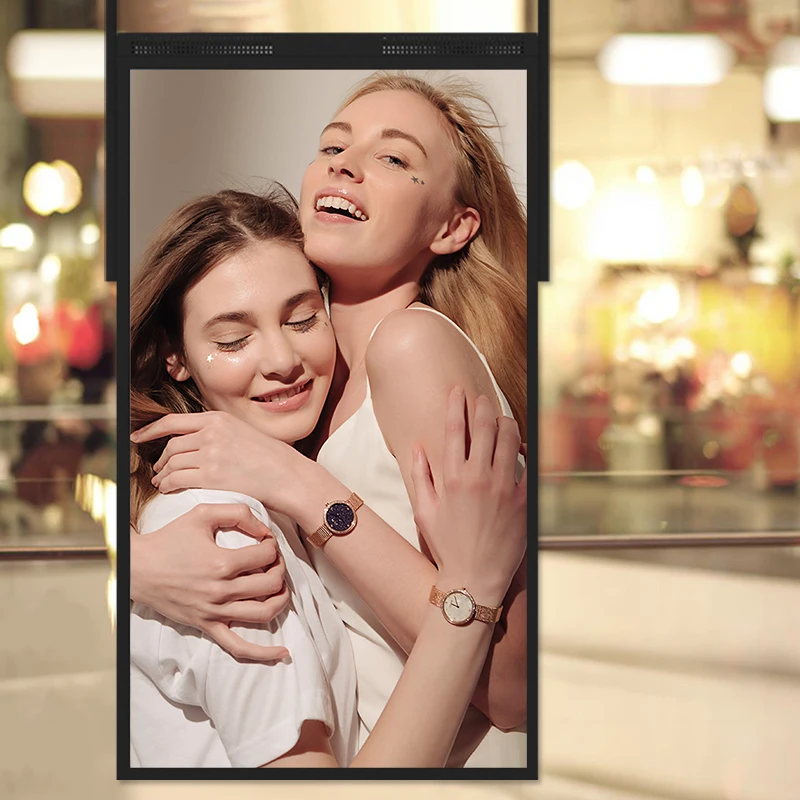 49 Inch Window Facing Lcd Display for Clothing Shop Hanging Facing Window Display Window Digital Signage