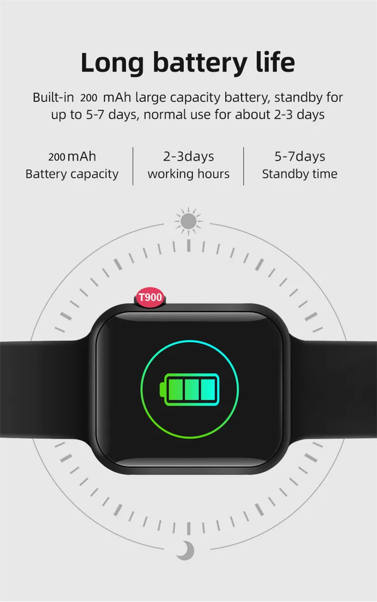 New Arrivals T500 plus Reloj Inteligente smartwatch T900 series 4 5 wristwatches Heart Rate BT Call  mi iwo 16 smart watch T900