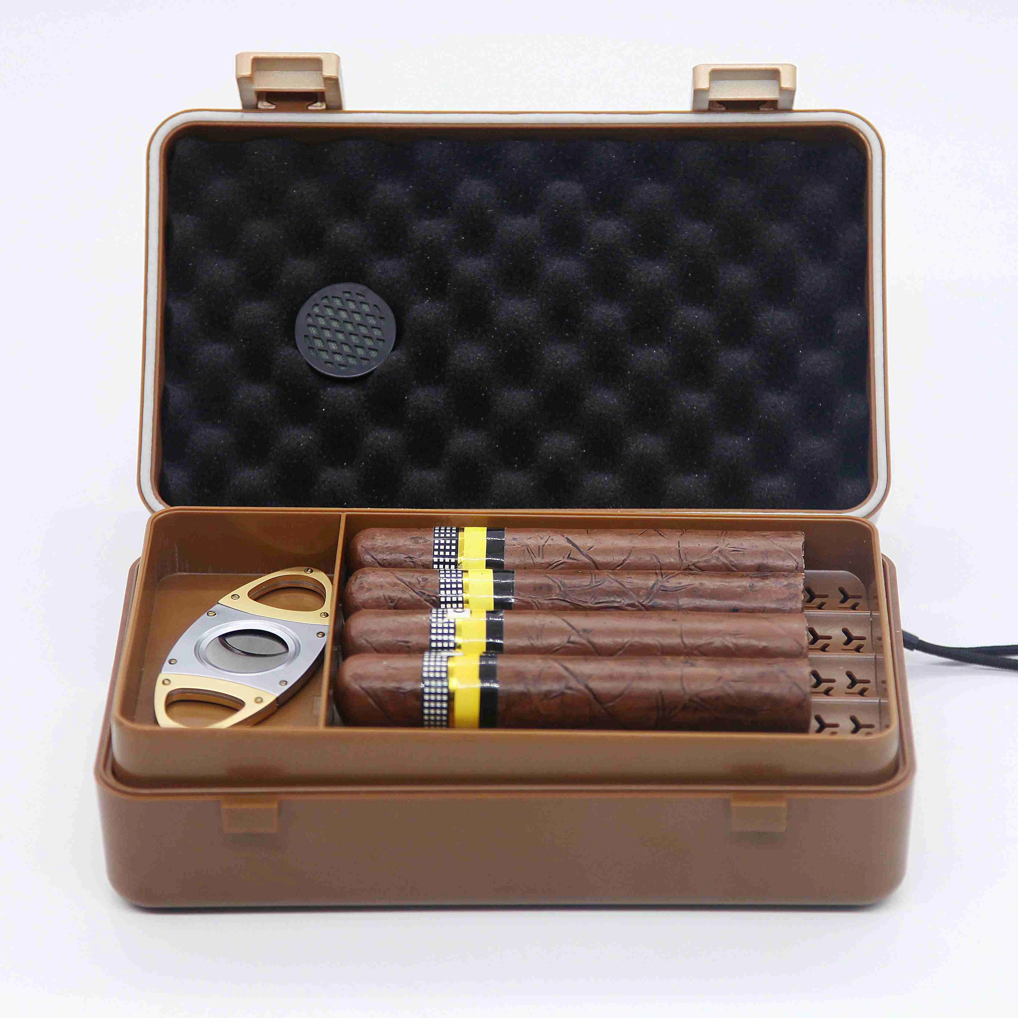 resident Sind Savant Source Portable cigar humidor packets custom cigar accessories cigar travel  case with cutter lighter on m.alibaba.com