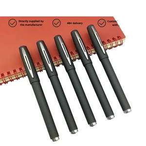 Customized Black Gel Pen with Logo Carbon-Based Water-Based Signature Pen for Business Office Advertising Gift Pen Made Plastic