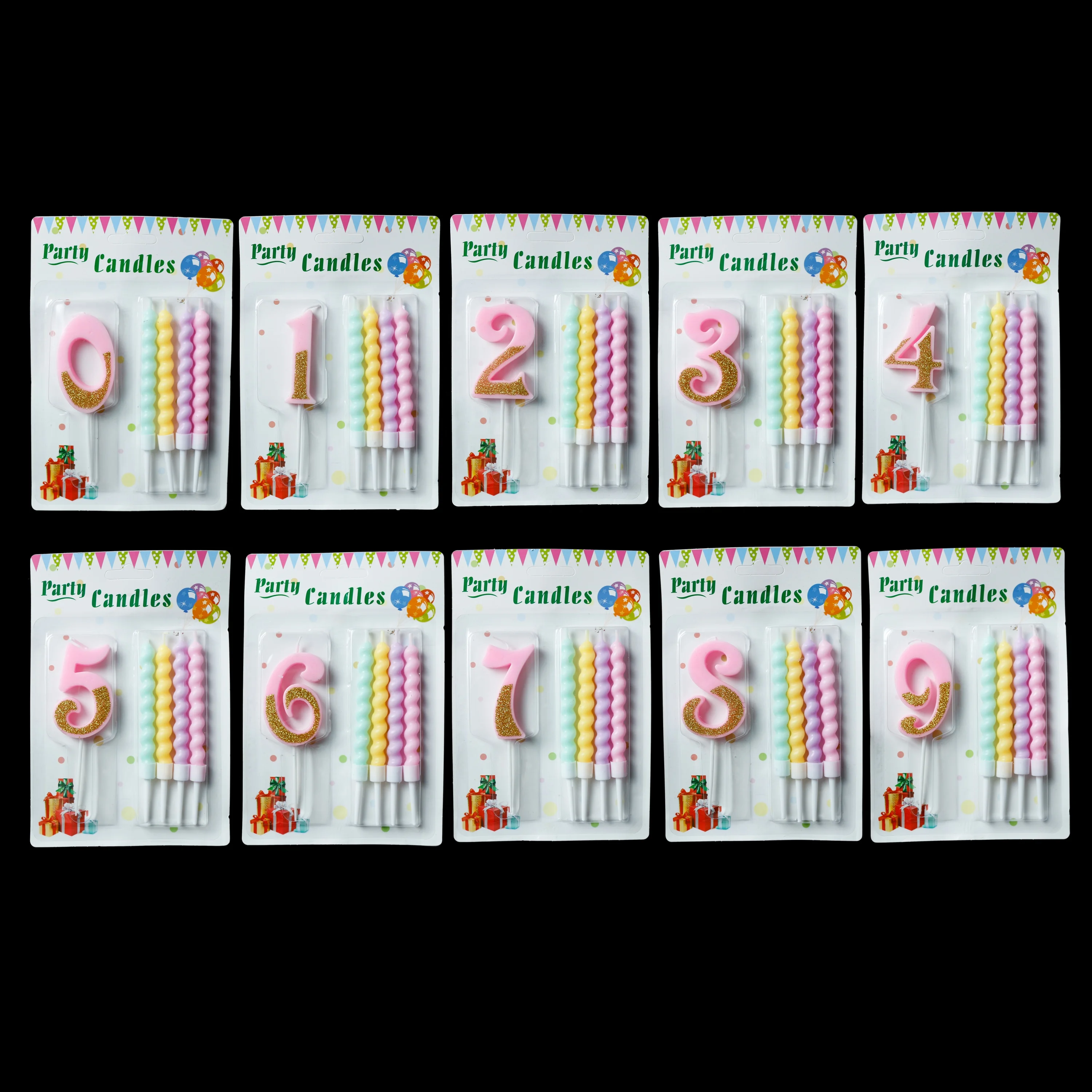 Factory Direct Digital Combination Candle Cake Decoration Festive Atmosphere Birthday Party