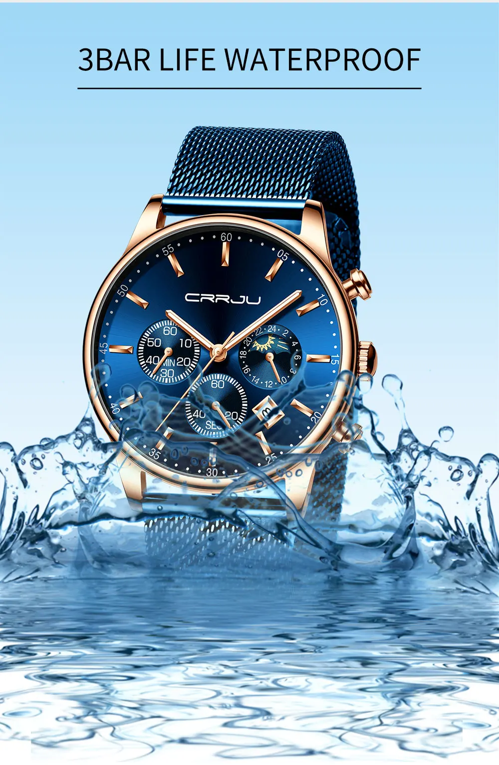 Reloj Deportivo Relojes Para Hombre Acero Inoxidable ✌️Reloj