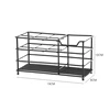 Black 19Lx8Wx10H cm(Six-grid toothbrush rack with paster)