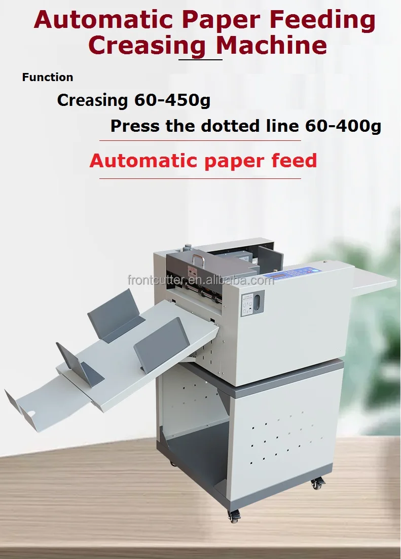 Printing Creasing Machine Front NC350A Paper Creasing and Perforating Machine with Numbering ...