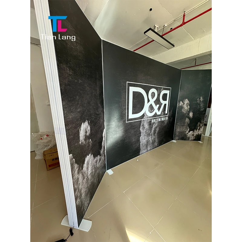 Customized LED SEG Lightbox Frames for Backlit Fabric Floor Standing Frameless Tool Less Exhibition Light Box
