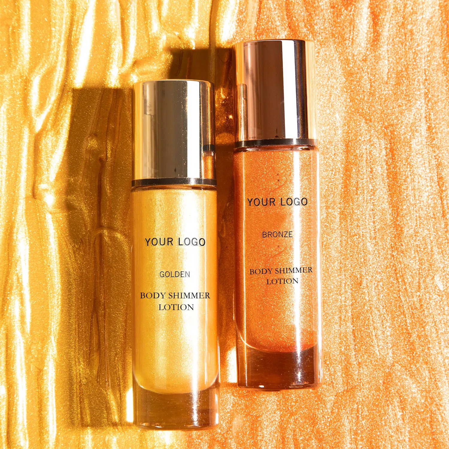 Wholesale Makeup Organic Body Shimmer Tanning Oil Shimmer Body Lotion