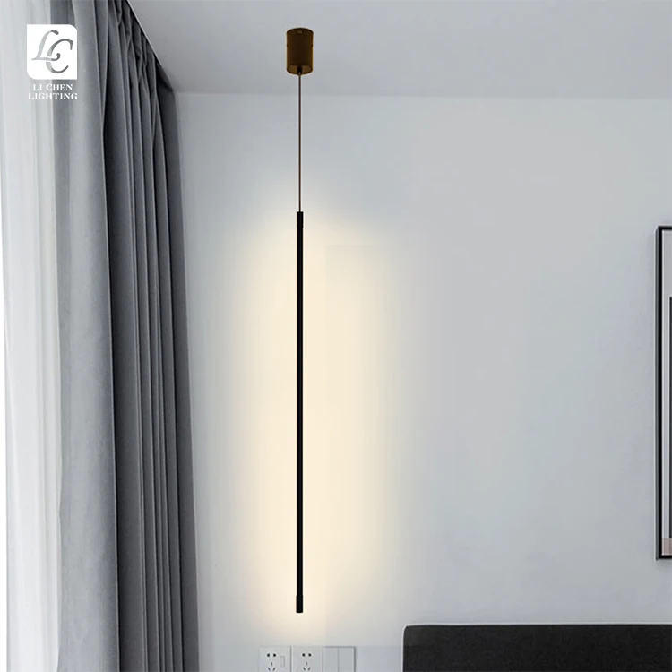 P0056 Modern Style Indoor Decoration Living Room Bedroom Black LED Pendant Lamp