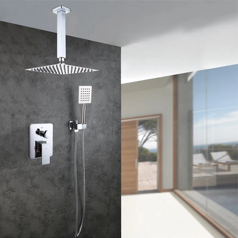 
Душевая лейка для ванной комнаты, настенный смеситель, Потолочная Светодиодная насадка для душа высокого давления 