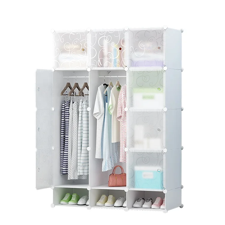 Cheap Modern Plastic Extendable Functional Furniture Dressing Room Closets Organizer Wardrobe