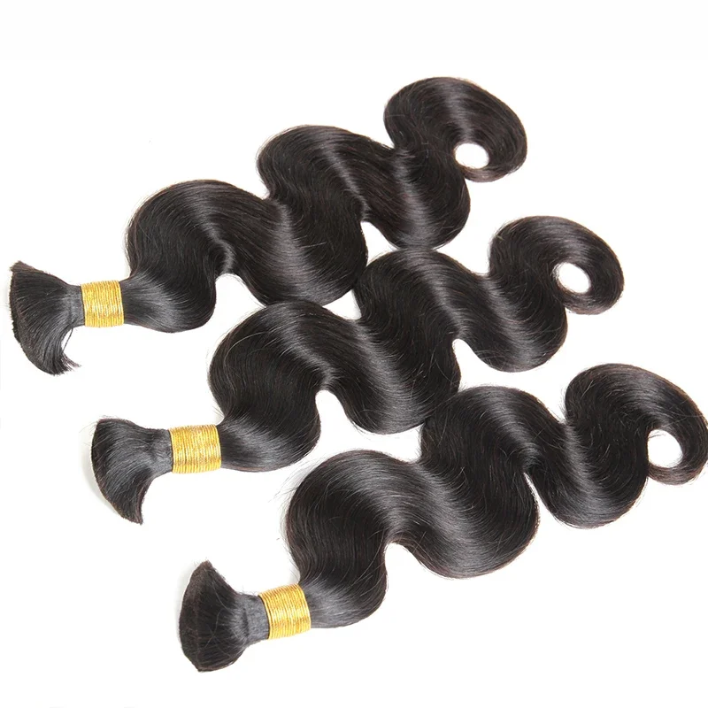 Remy Brazilian Human Hair Body Wave Braiding Bulks For Women 1/3 Bundles_voghion.com