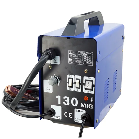 Machine à souder MIG 130 A sans gaz et sans gaz avec noyau de flux dalimentation automatique sans gaz Bleu 220 V, 60 Hz 