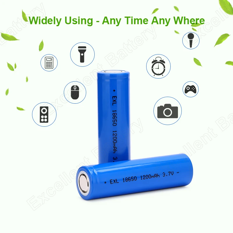 Factory Direct 18650 Battery 1200mah 1500mah 2000mah 2200mah 2600mah ...