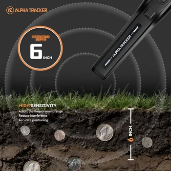 New Pinpointer Gift Idea High Accuracy Portable Handheld 6 Inches Depth Underground Best Gold Metal Detector for Beach Use