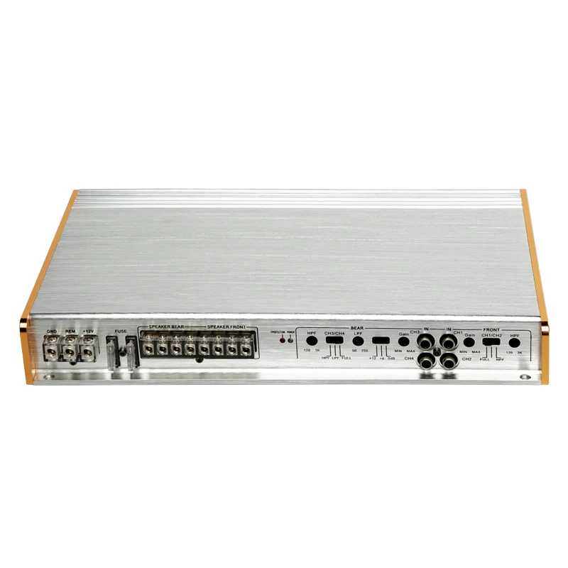 OEM производитель 1000 Вт Профессиональный высокой мощности 4-канальные системы 12В автомобильный аудио усилитель для автомобиля