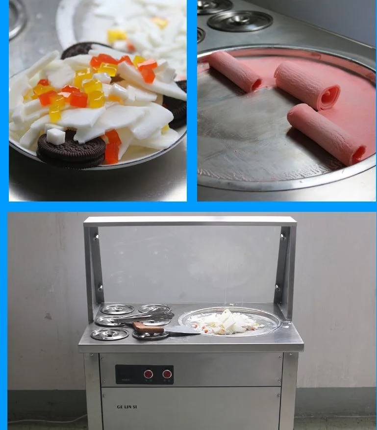 Thai Ice Cream Roll Machine Fry Ice Cream Machine Fried Ice Cream Roller Machine