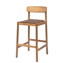 Wood Bar Chair Commercial Furniture Restaurant Hotel Bar Stool Kitchen Counter Bar High Barstool Nordic Bamboo New Style Modern