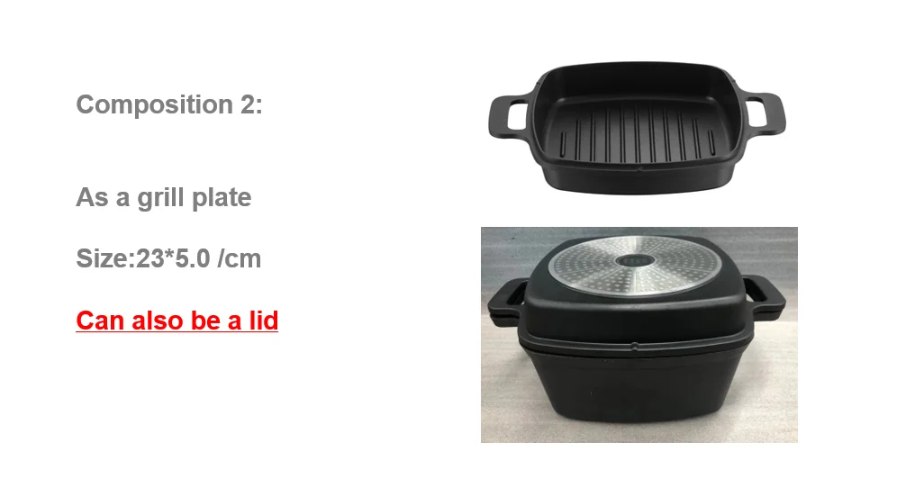 Large Volume Stockpot Stackable 5PCS Aluminum Cookware Set Cooking Hot Pot Multifunctional Kitchenware