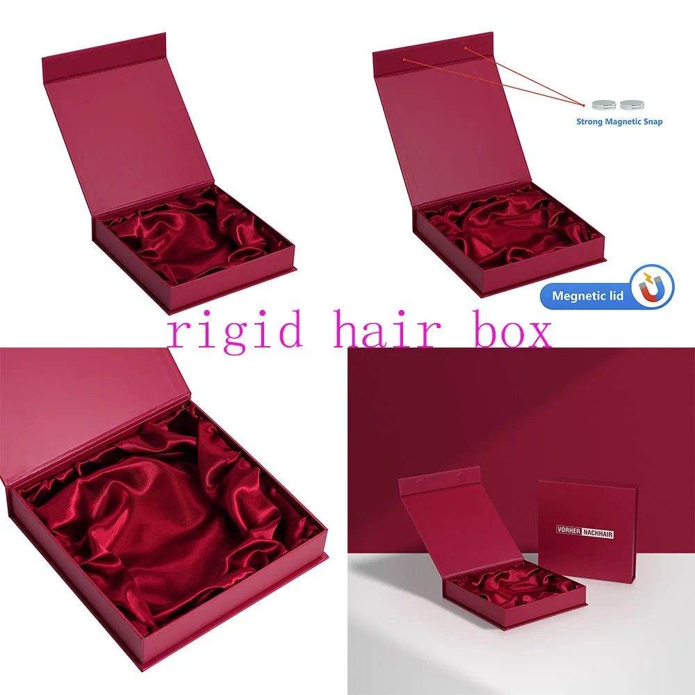 Luxury Folding Wig Packaging Custom logo Magnetic Foldable Gift Paper Hair Extension Packaging Box Wig Box