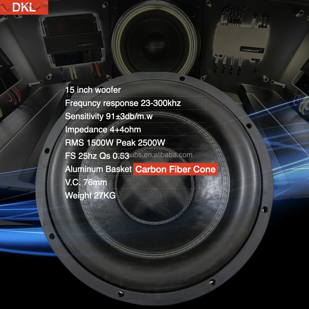 Car Audio Subwoofer Speaker 15" Competition Sub Rms 1500w Strong Punch