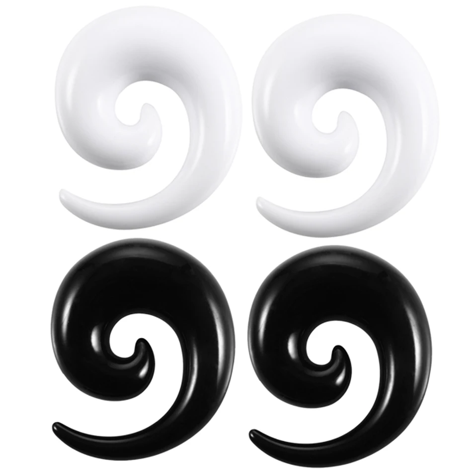 2mm- 12mm Spiral - Ear Stretcher Price for 1 Piece Acrylic Resin Spiral Ear Taper Earring-Sold by piece