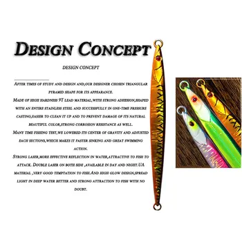 Bestseller Iron Plate Lure Fast-Sinking Glow-in-the-Dark Long Strip Quick-Pull Sea Boat Fishing Tuna Artificial Hard Bait – Hard Lure – view 4