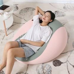 Pink Baseball Shape Soft Lazy Sofa Cozy Single Chair For Women Comfy Lounge Bean Bag Sofa Chair