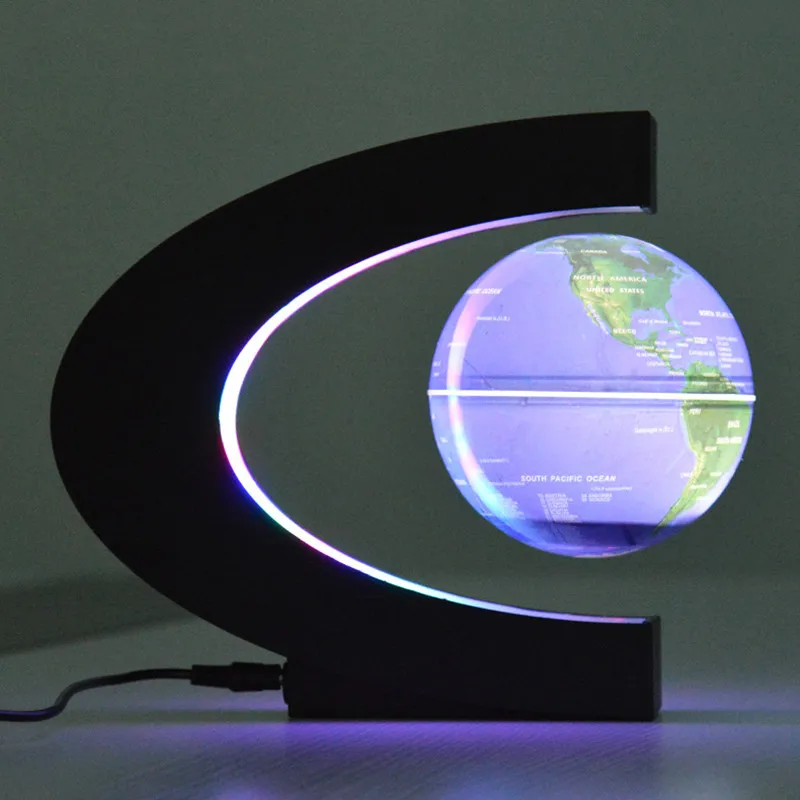 Color Changing Magnetic Levitation Floating Globe Lamp Cool Gifts Floating Globe with LED Lights